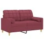 2-seater sofa with red fabric cushions 120 cm by , Sofas - Ref: Foro24-3200780, Price: 211,27 €, Discount: %