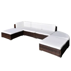 6 pieces Garden furniture and brown synthetic rattan cushions by vidaXL, Garden sets - Ref: Foro24-41272, Price: 541,15 €, Di...