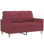 2-seater sofa with red fabric cushions 120 cm by , Sofas - Ref: Foro24-3200780, Price: 211,27 €, Discount: %