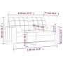 2-seater sofa with red fabric cushions 120 cm by , Sofas - Ref: Foro24-3200780, Price: 211,27 €, Discount: %