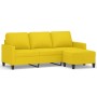 3-Sitzer-Sofa mit hellgelbem Stoffhocker 180 cm von , Sofas - Ref: Foro24-3201042, Preis: 302,52 €, Rabatt: %