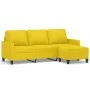 3-Sitzer-Sofa mit hellgelbem Stoffhocker 180 cm von , Sofas - Ref: Foro24-3201042, Preis: 298,60 €, Rabatt: %