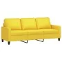 3-seater sofa with light yellow fabric stool 180 cm by , Sofas - Ref: Foro24-3201042, Price: 298,60 €, Discount: %