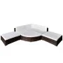 6 piezas Muebles de jardín y cojines ratán sintético marrón de vidaXL, Conjuntos de jardín - Ref: Foro24-41272, Precio: 541,1...