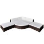 6 piezas Muebles de jardín y cojines ratán sintético marrón de vidaXL, Conjuntos de jardín - Ref: Foro24-41272, Precio: 511,2...