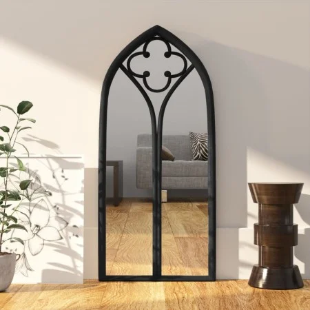 Black iron mirror for indoor use 100x45 cm by , Mirrors - Ref: Foro24-3093520, Price: 119,71 €, Discount: %