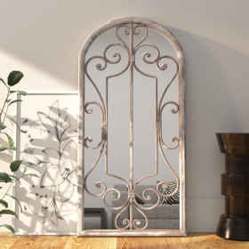 Espejo de hierro color arena para uso interior 100x45 cm