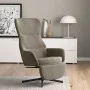Relaxation armchair with footrest in light gray velvet by , Armchairs - Ref: Foro24-3097495, Price: 126,25 €, Discount: %