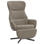 Relaxation armchair with footrest in light gray velvet by , Armchairs - Ref: Foro24-3097495, Price: 126,29 €, Discount: %