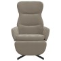 Relaxation armchair with footrest in light gray velvet by , Armchairs - Ref: Foro24-3097495, Price: 126,29 €, Discount: %