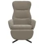 Relaxation armchair with footrest in light gray velvet by , Armchairs - Ref: Foro24-3097495, Price: 126,25 €, Discount: %