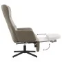 Relaxation armchair with footrest in light gray velvet by , Armchairs - Ref: Foro24-3097495, Price: 126,25 €, Discount: %