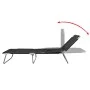 Tumbona plegable de acero con recubrimiento polvo negro de vidaXL, Tumbonas - Ref: Foro24-41478, Precio: 59,39 €, Descuento: %