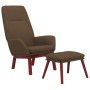 Relaxation armchair with brown fabric stool by , Armchairs - Ref: Foro24-3097874, Price: 153,04 €, Discount: %
