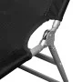 Tumbona plegable de acero con recubrimiento polvo negro de vidaXL, Tumbonas - Ref: Foro24-41478, Precio: 59,39 €, Descuento: %