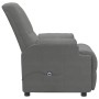 Sillón reclinable elevador piel de ante gris oscuro