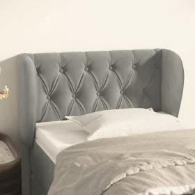 Hellgraues Samtkopfteil 83x23x78/88 cm von , Kopf- und Fußteile - Ref: Foro24-3117510, Preis: 57,86 €, Rabatt: %