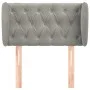 Light gray velvet headboard 83x23x78/88 cm by , Headboards and footboards - Ref: Foro24-3117510, Price: 57,86 €, Discount: %