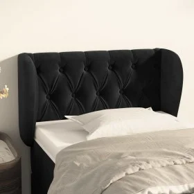 Kopfteil aus schwarzem Samt, 83 x 23 x 78/88 cm von , Kopf- und Fußteile - Ref: Foro24-3117512, Preis: 59,91 €, Rabatt: %
