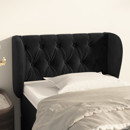 Kopfteil aus schwarzem Samt, 83 x 23 x 78/88 cm von , Kopf- und Fußteile - Ref: Foro24-3117512, Preis: 59,91 €, Rabatt: %