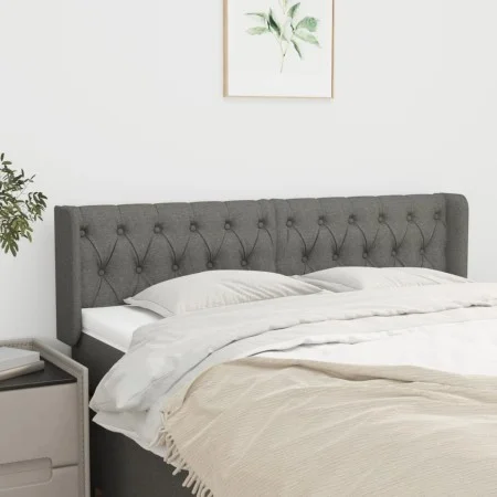 Kopfteil aus dunkelgrauem Stoff, 147 x 16 x 78/88 cm von , Kopf- und Fußteile - Ref: Foro24-3119103, Preis: 77,44 €, Rabatt: %