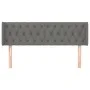 Dark gray fabric headboard 147x16x78/88 cm by , Headboards and footboards - Ref: Foro24-3119103, Price: 77,44 €, Discount: %