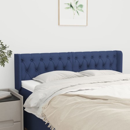 Kopfteil aus blauem Stoff, 147 x 16 x 78/88 cm von , Kopf- und Fußteile - Ref: Foro24-3119108, Preis: 62,12 €, Rabatt: %