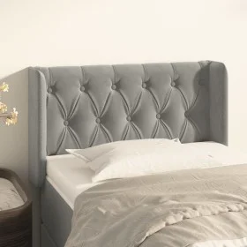 Light gray velvet headboard 83x16x78/88 cm by , Headboards and footboards - Ref: Foro24-3119134, Price: 53,75 €, Discount: %