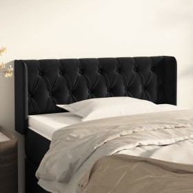 Cabecero de terciopelo negro 103x16x78/88 cm de , Cabeceros y pies de cama - Ref: Foro24-3119148, Precio: 59,56 €, Descuento: %