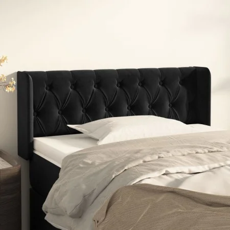 Kopfteil aus schwarzem Samt, 103 x 16 x 78/88 cm von , Kopf- und Fußteile - Ref: Foro24-3119148, Preis: 60,40 €, Rabatt: %