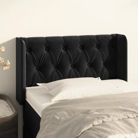 Cabecero de terciopelo negro 83x16x78/88 cm de , Cabeceros y pies de cama - Ref: Foro24-3119136, Precio: 53,14 €, Descuento: %