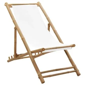 Tumbona de jardín bambú y lona de vidaXL, Sillas de jardín - Ref: Foro24-41491, Precio: 50,90 €, Descuento: %