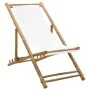 Bamboo and canvas garden lounger by vidaXL, Garden chairs - Ref: Foro24-41491, Price: 51,67 €, Discount: %