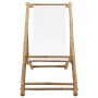 Bamboo and canvas garden lounger by vidaXL, Garden chairs - Ref: Foro24-41491, Price: 51,67 €, Discount: %