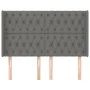 Headboard with dark gray fabric ears 147x16x118/128 cm by , Headboards and footboards - Ref: Foro24-3119915, Price: 132,64 €,...