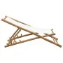 Bamboo and canvas garden lounger by vidaXL, Garden chairs - Ref: Foro24-41491, Price: 51,67 €, Discount: %