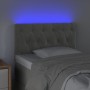 Hellgraues Samtkopfteil mit LED 80x7x78/88 cm von , Kopf- und Fußteile - Ref: Foro24-3121978, Preis: 45,47 €, Rabatt: %
