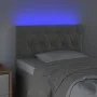 Light gray velvet headboard with LED 80x7x78/88 cm by , Headboards and footboards - Ref: Foro24-3121978, Price: 51,23 €, Disc...