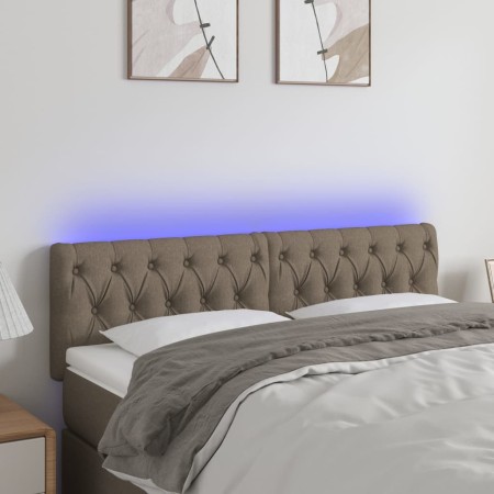 Kopfteil mit LED aus taupegrauem Stoff 144x7x78/88 cm von , Kopf- und Fußteile - Ref: Foro24-3121950, Preis: 82,07 €, Rabatt: %
