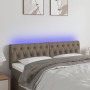 Kopfteil mit LED aus taupegrauem Stoff 144x7x78/88 cm von , Kopf- und Fußteile - Ref: Foro24-3121950, Preis: 82,07 €, Rabatt: %