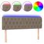 Headboard with LED in taupe gray fabric 144x7x78/88 cm by , Headboards and footboards - Ref: Foro24-3121950, Price: 82,07 €, ...