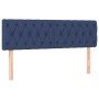 Blue fabric headboard with LED 144x7x78/88 cm by , Headboards and footboards - Ref: Foro24-3121952, Price: 58,37 €, Discount: %