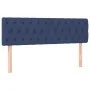 Blue fabric headboard with LED 144x7x78/88 cm by , Headboards and footboards - Ref: Foro24-3121952, Price: 69,30 €, Discount: %