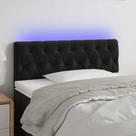 Black velvet headboard with LED 100x7x78/88 cm by , Headboards and footboards - Ref: Foro24-3121992, Price: 55,95 €, Discount: %