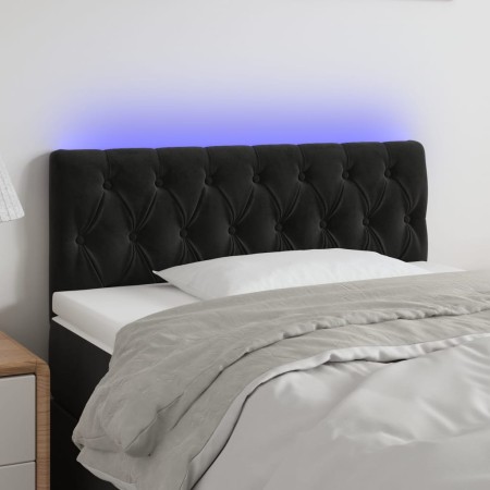 Kopfteil aus schwarzem Samt mit LED 100x7x78/88 cm von , Kopf- und Fußteile - Ref: Foro24-3121992, Preis: 53,00 €, Rabatt: %