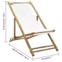 Bamboo and canvas garden lounger by vidaXL, Garden chairs - Ref: Foro24-41491, Price: 51,67 €, Discount: %