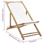 Gartenliege aus Bambus und Segeltuch von vidaXL, Gartenstühle - Ref: Foro24-41491, Preis: 51,67 €, Rabatt: %