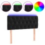 Black velvet headboard with LED 100x7x78/88 cm by , Headboards and footboards - Ref: Foro24-3121992, Price: 53,00 €, Discount: %