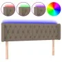 Headboard with LED in taupe gray fabric 147x16x78/88 cm by , Headboards and footboards - Ref: Foro24-3123574, Price: 92,84 €,...