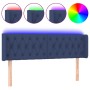 Kopfteil aus blauem Stoff mit LED 147x16x78/88 cm von , Kopf- und Fußteile - Ref: Foro24-3123576, Preis: 68,62 €, Rabatt: %